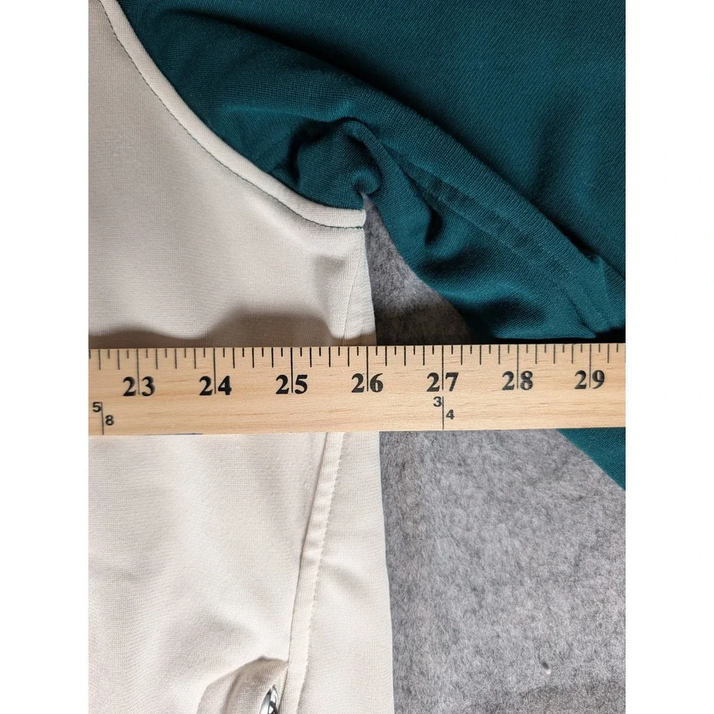 The North Face Mens Full Zip Hoodie Green Cream Colorblock Track Jacket XXL